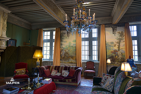 Château de Fléchères, salon et fresques de Ricci