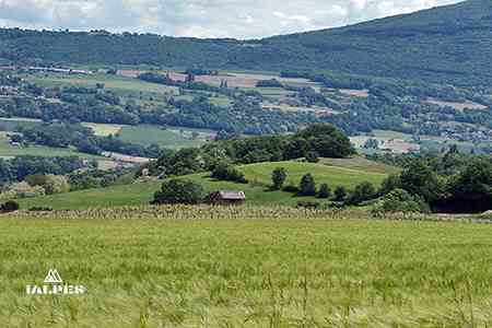 Paysage à Cézeyriat, Ain