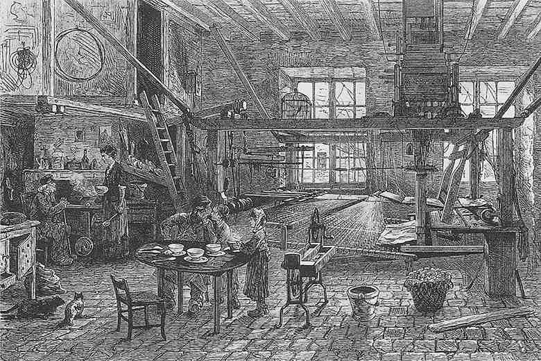 Métier Jacquard et ateliers du musée des Soieries Bonnet