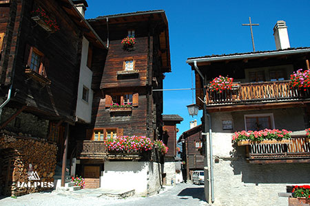 Village de Grimentz, Canton du Valais, Suisse