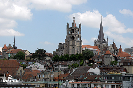 Lausanne, vue sur la cathédrale.