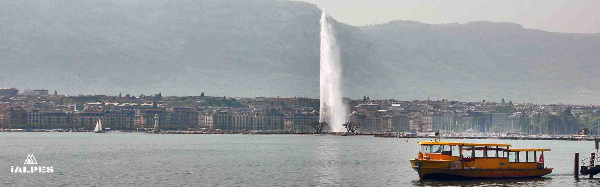 Rade de Genève et le jet d'eau, Suisse