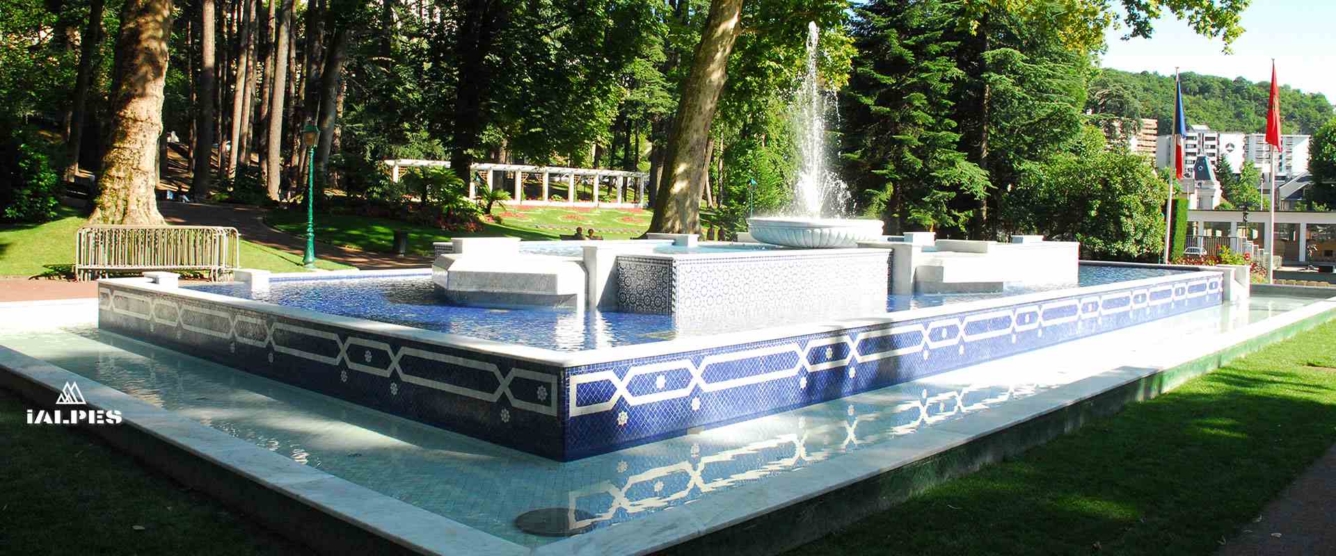 Fontaine au Parc Thermale d'Aix-les-Bains en Savoie