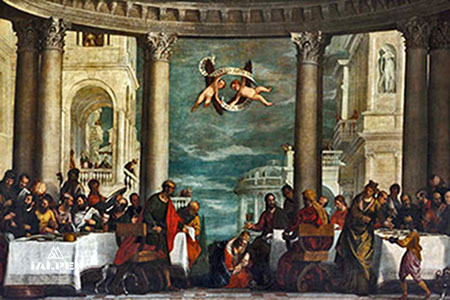 Le Repas chez Simon, Véronèse Paolo - 1570-1572, château de Versailles. DP