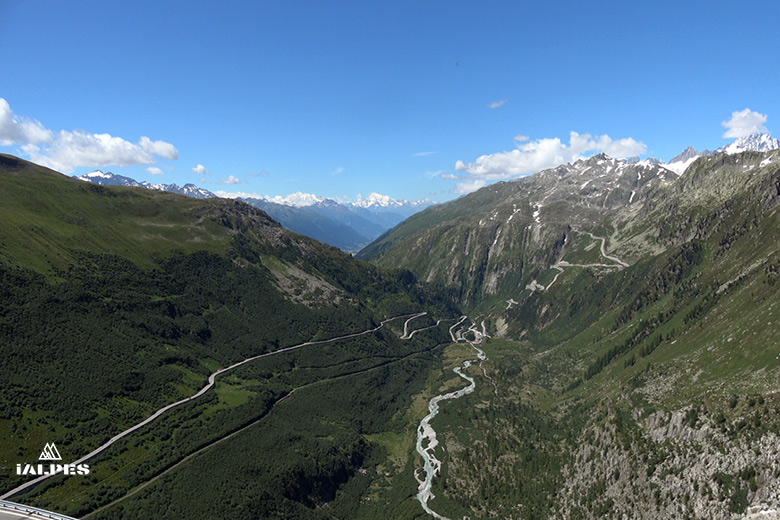 Valais, Gletsch, route du col du Grimsel 