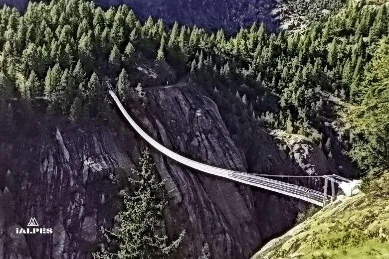 Valais, Hängebrücke Fürgangen - Mühlebach