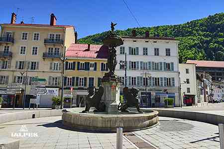 Morez, fontaine aux lions