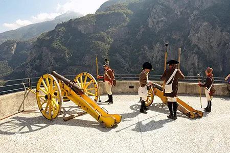 Fort de Bard, reconstitution historique.